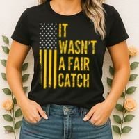 It Wasn't A Fair Catch Funny Football Catch Saying  Women's T-Shirt thumb 2