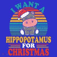 I Want A Hippopotamus For Christmas Funny Hippo Pajamas Xmas Gift T-Shirt thumb 7