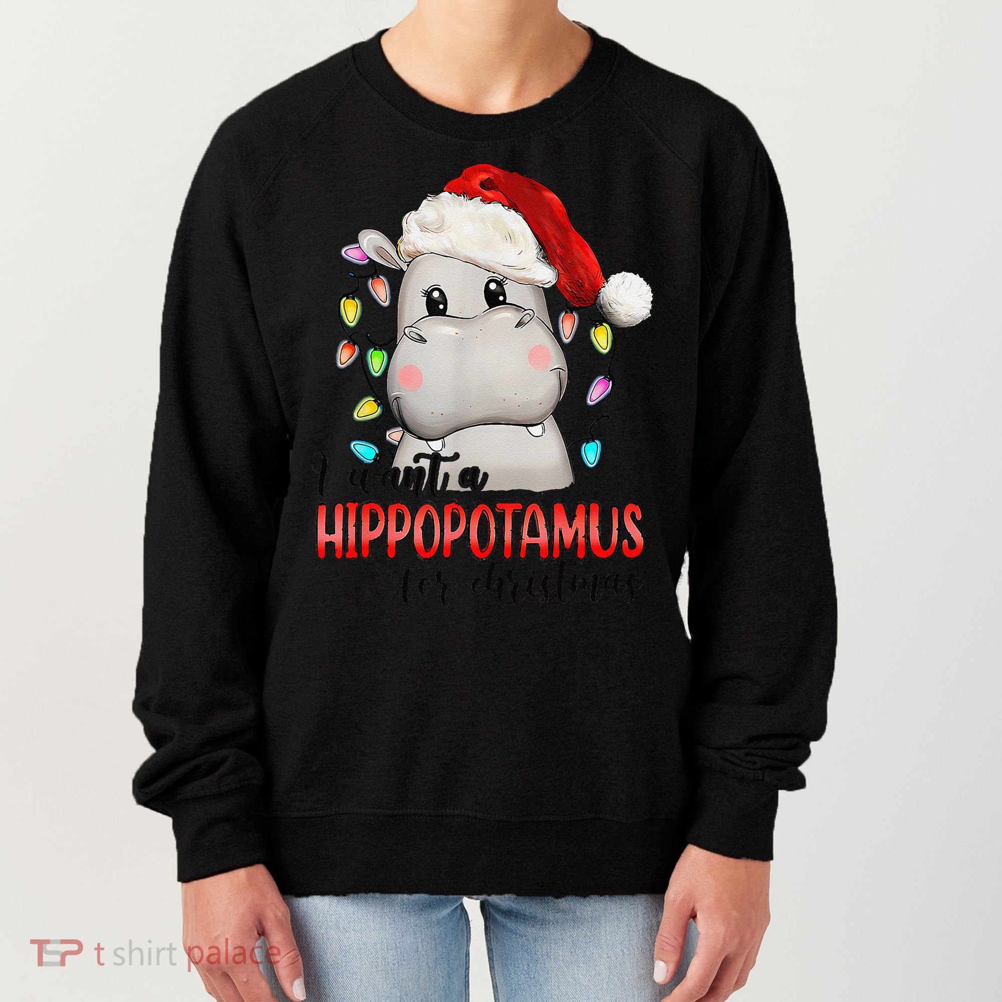 I Want A Hippopotamus For Christmas Xmas Women's Sweatshirt