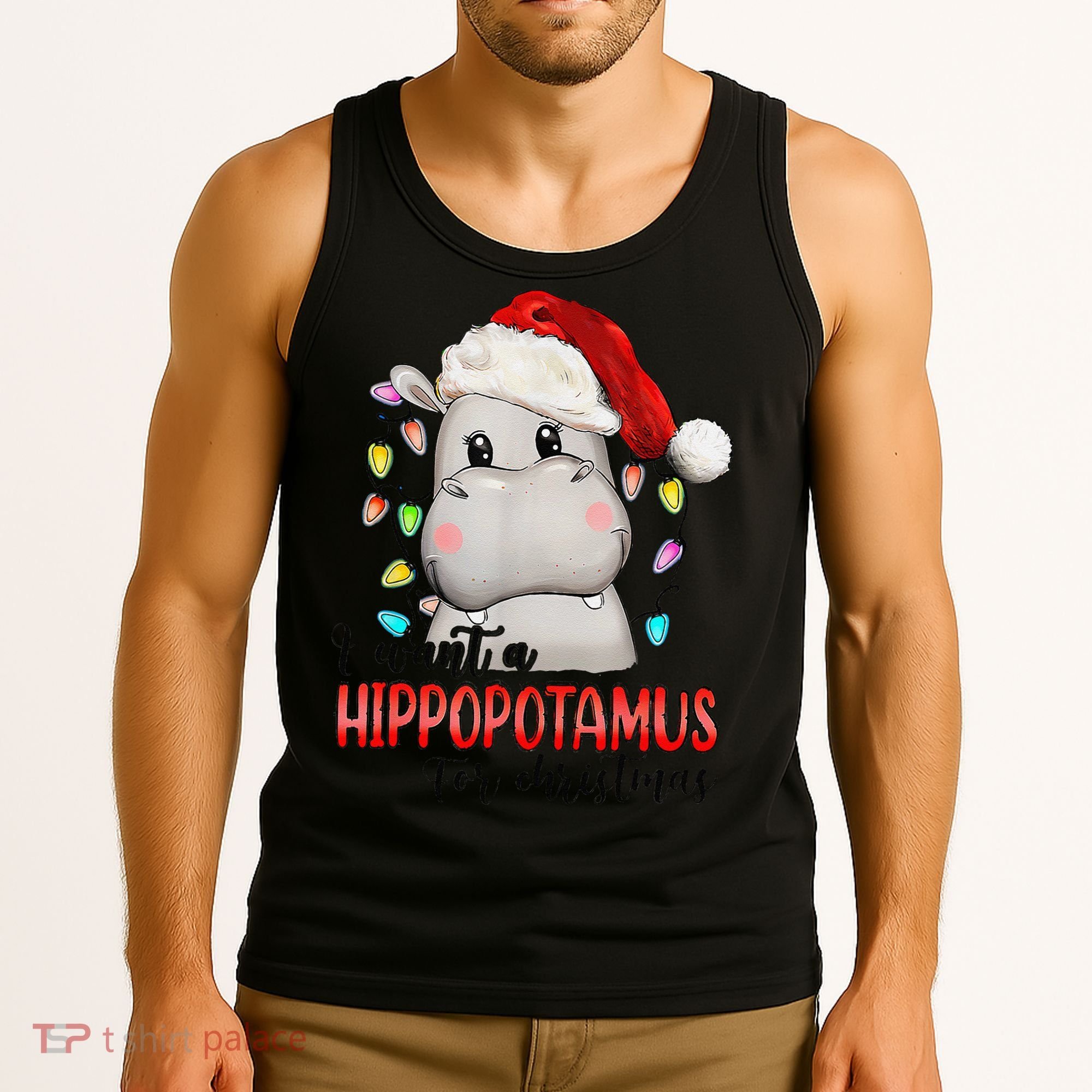 I Want A Hippopotamus For Christmas Xmas Tank Top