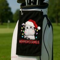 I Want A Hippopotamus For Christmas Xmas Golf Towel thumb 2