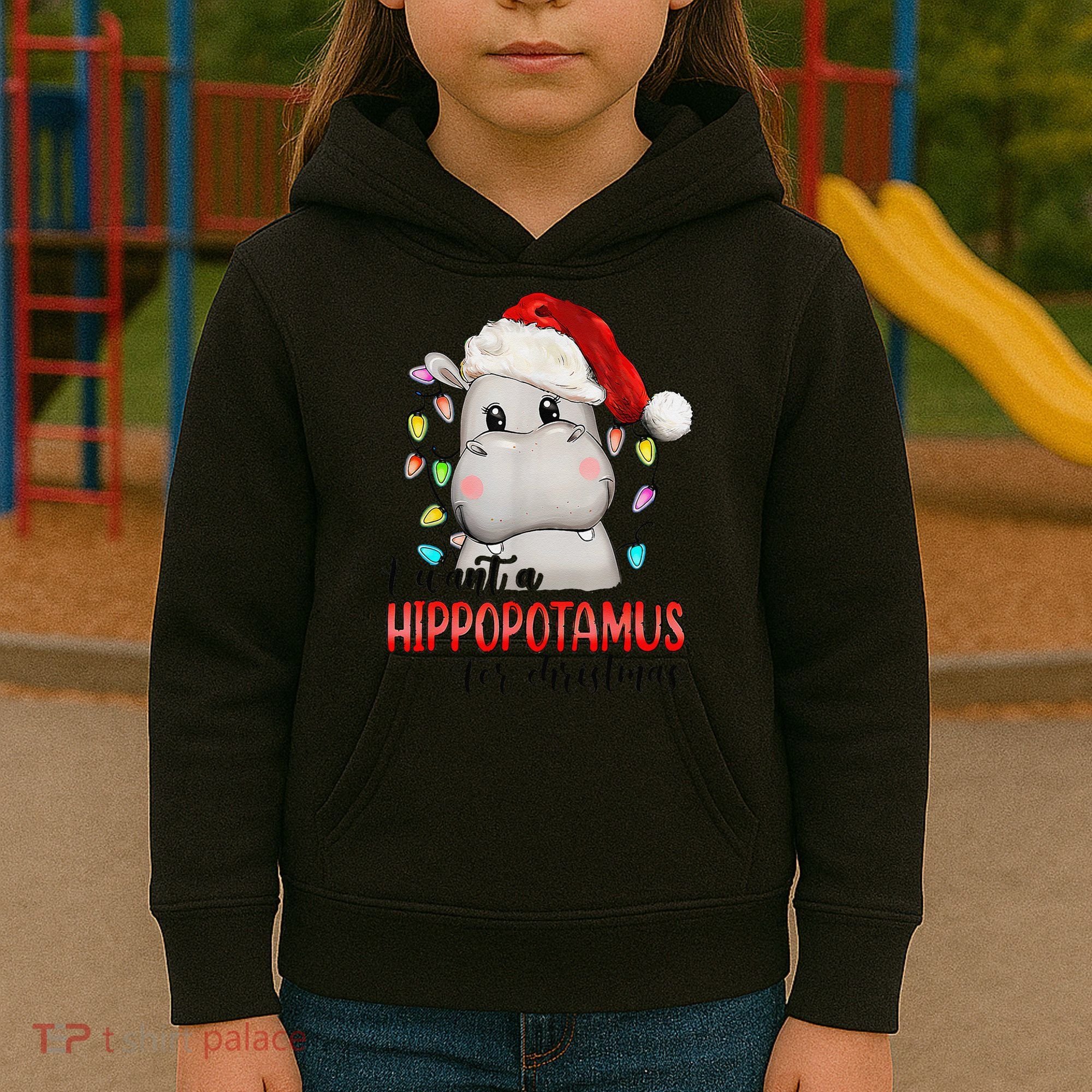 I Want A Hippopotamus For Christmas Xmas Kids Hoodie