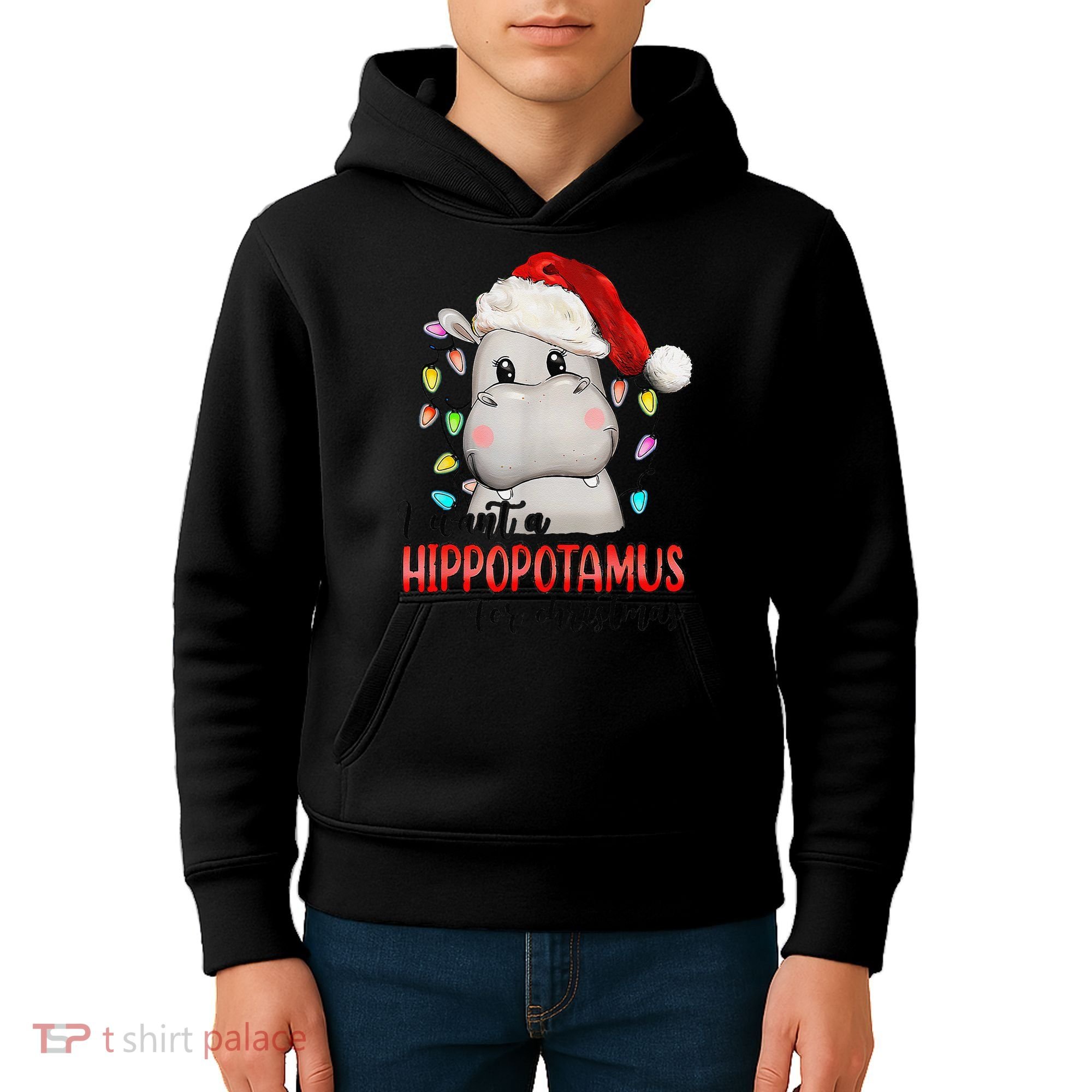 I Want A Hippopotamus For Christmas Xmas Kids Hoodie
