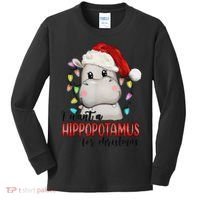 I Want A Hippopotamus For Christmas Xmas Kids Long Sleeve Shirt thumb 0