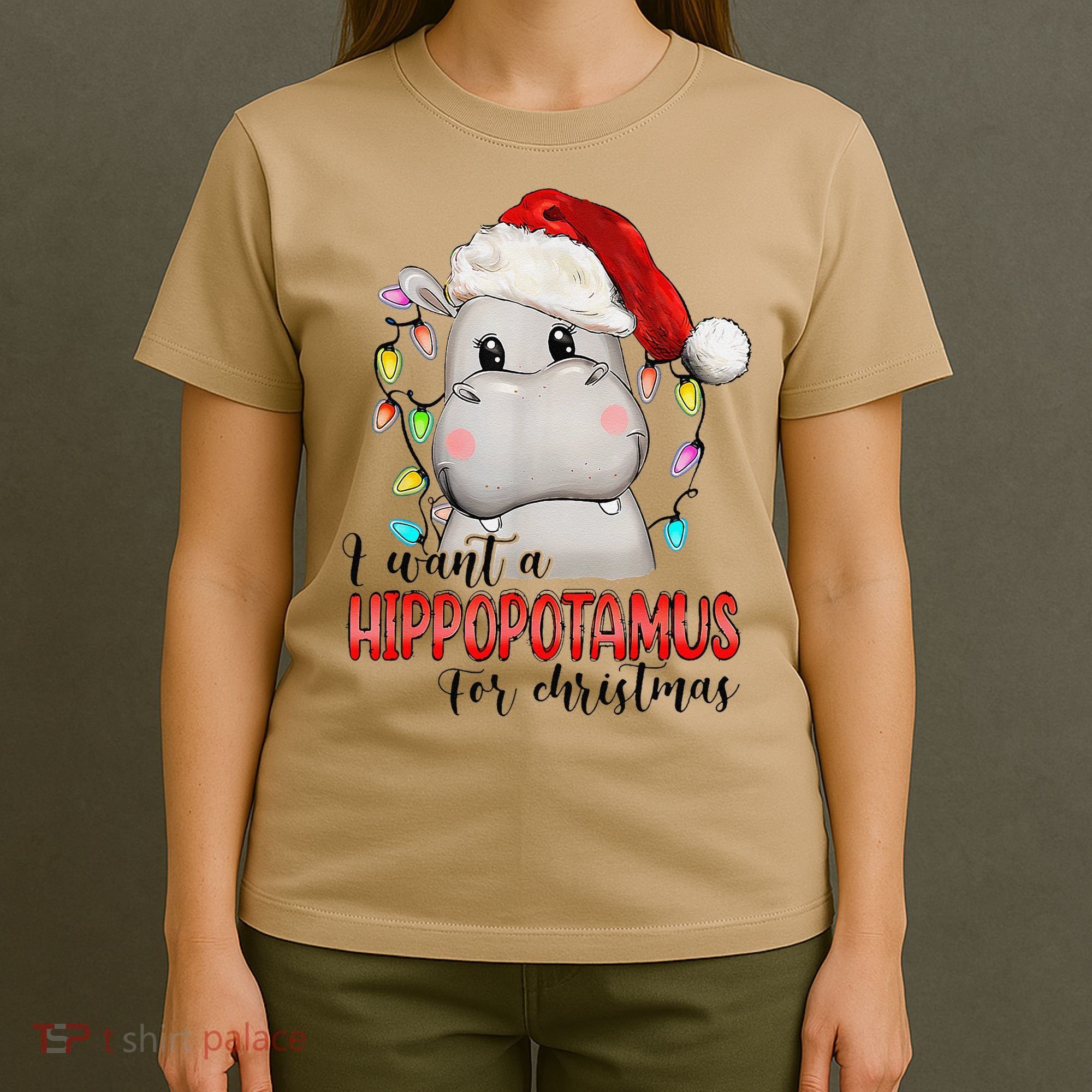 I Want A Hippopotamus For Christmas Xmas T-Shirt