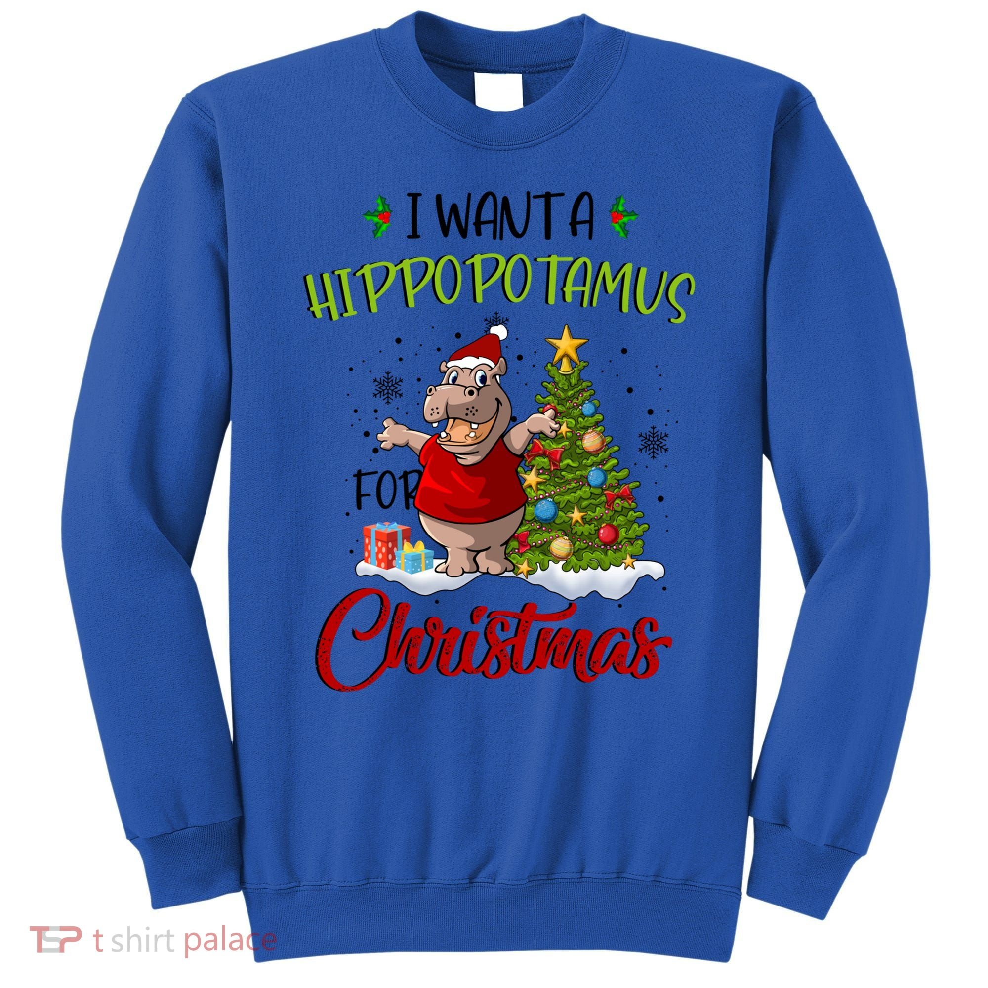 I Want A Hippopotamus For Christmas Xmas Hippo For Cute Gift Sweatshirt