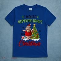 I Want A Hippopotamus For Christmas Xmas Hippo For Cute Gift T-Shirt thumb 5