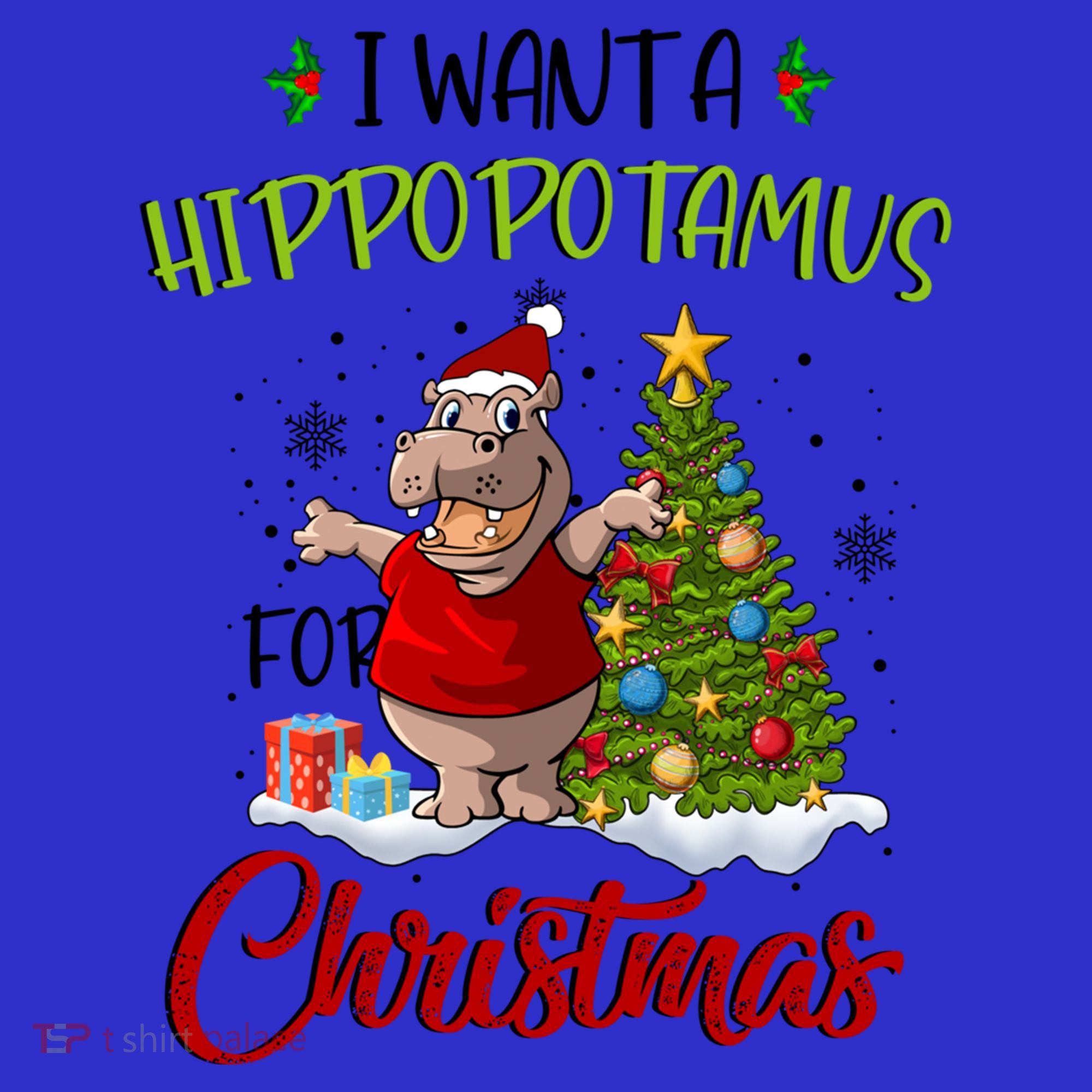 I Want A Hippopotamus For Christmas Xmas Hippo For Cute Gift Baby Bodysuit