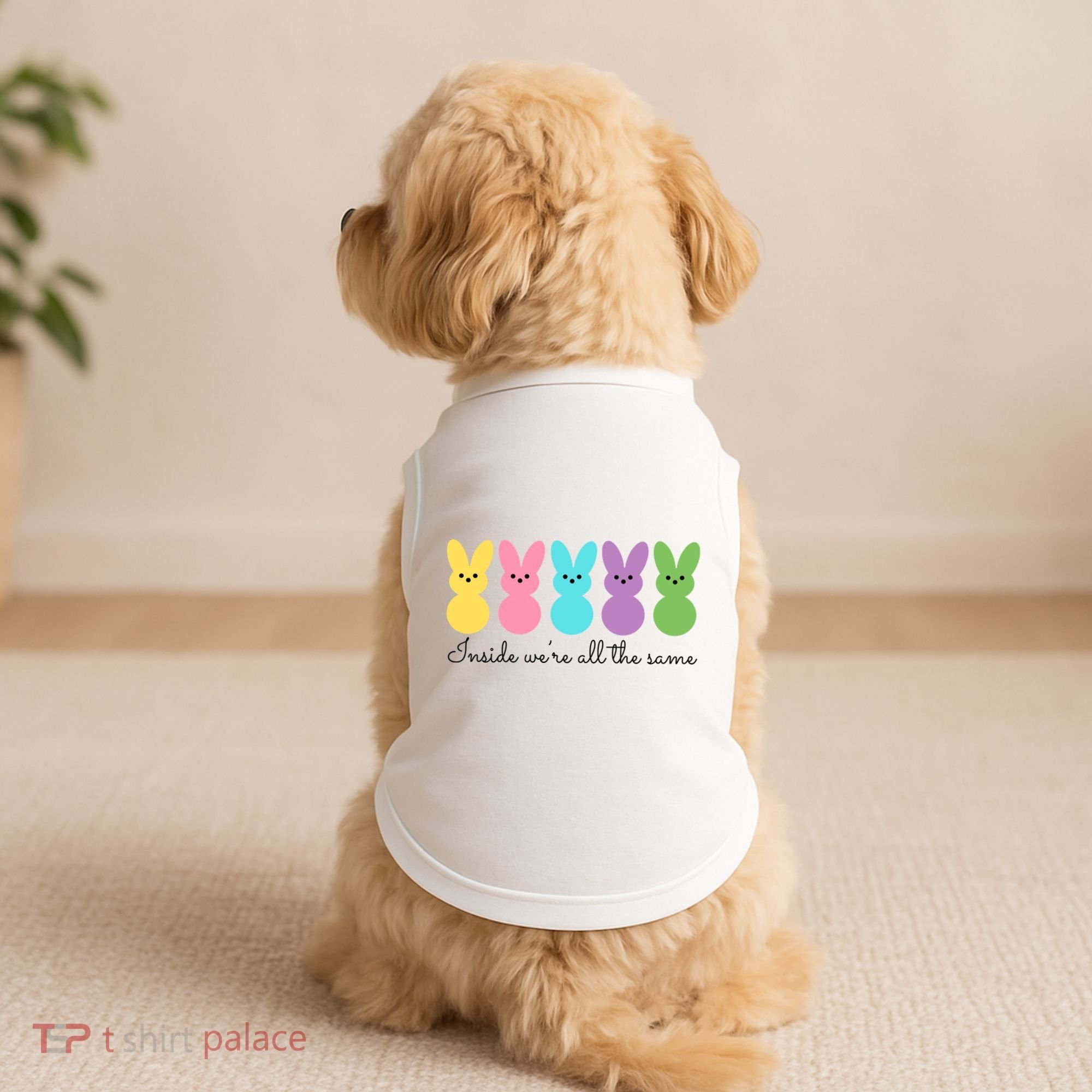 Inside We Are All The Same Easter Bunny Doggie Tank