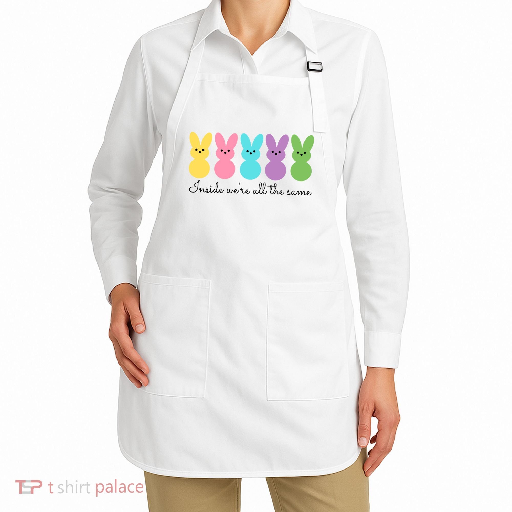 Inside We Are All The Same Easter Bunny Apron