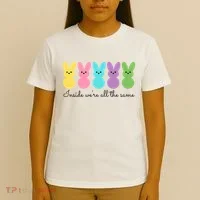 Inside We Are All The Same Easter Bunny T-Shirt thumb 4