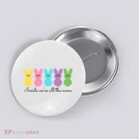 Inside We Are All The Same Easter Bunny Button thumb 0