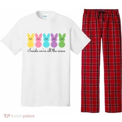 Inside We Are All The Same Easter Bunny Pajama Set