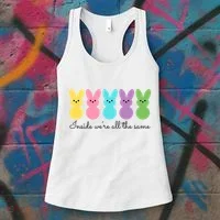 Inside We Are All The Same Easter Bunny Women's Tank Top thumb 3