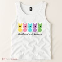 Inside We Are All The Same Easter Bunny Tank Top thumb 2