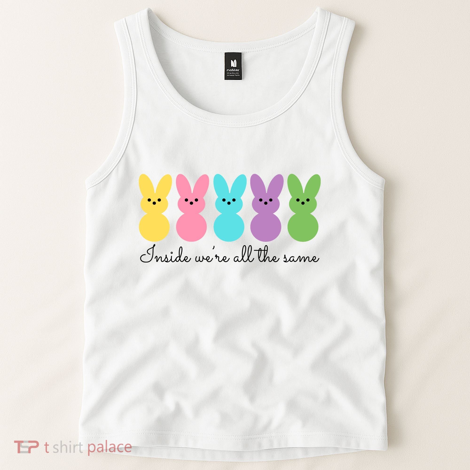 Inside We Are All The Same Easter Bunny Tank Top