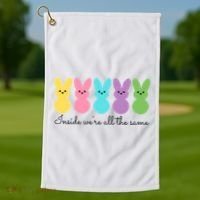 Inside We Are All The Same Easter Bunny Golf Towel thumb 1