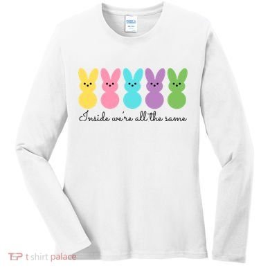 Inside We Are All The Same Easter Bunny Women's Long Sleeve Shirt