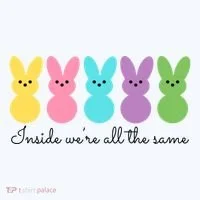 Inside We Are All The Same Easter Bunny Women's Long Sleeve Shirt thumb 2