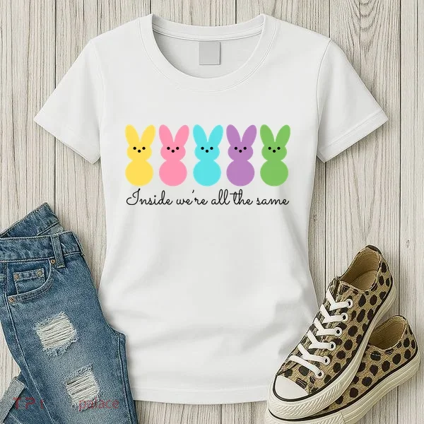 Inside We Are All The Same Easter Bunny Women's T-Shirt