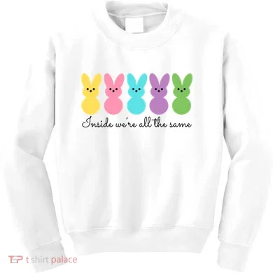 Inside We Are All The Same Easter Bunny Kids Sweatshirt