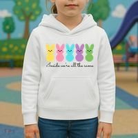 Inside We Are All The Same Easter Bunny Kids Hoodie thumb 3