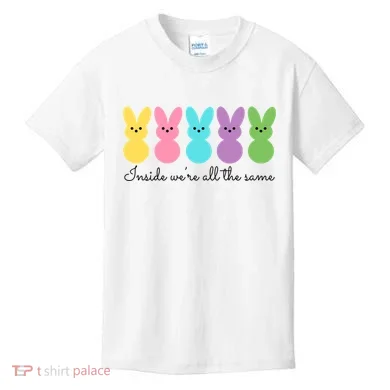 Inside We Are All The Same Easter Bunny Kids T-Shirt