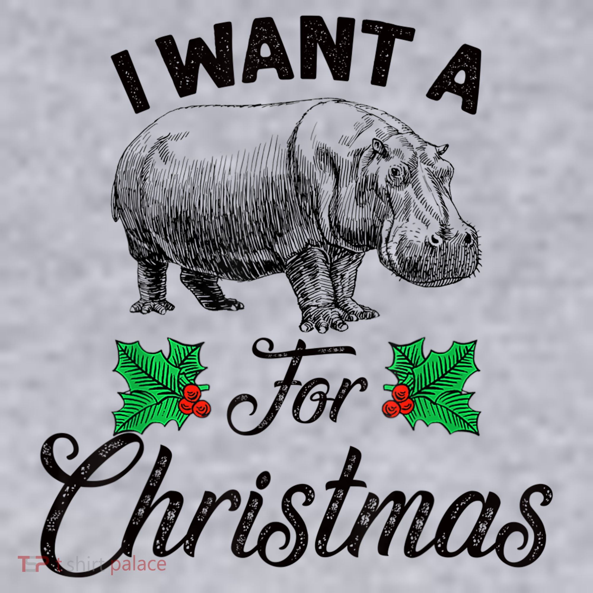 I Want A Hippopotamus For Christmas TShirt Women's Sweatshirt