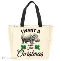 I Want A Hippopotamus For Christmas TShirt Tote Bag thumb 0