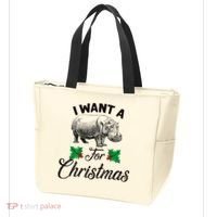 I Want A Hippopotamus For Christmas TShirt Tote Bag thumb 3