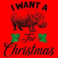 I Want A Hippopotamus For Christmas TShirt Santa Hat thumb 1
