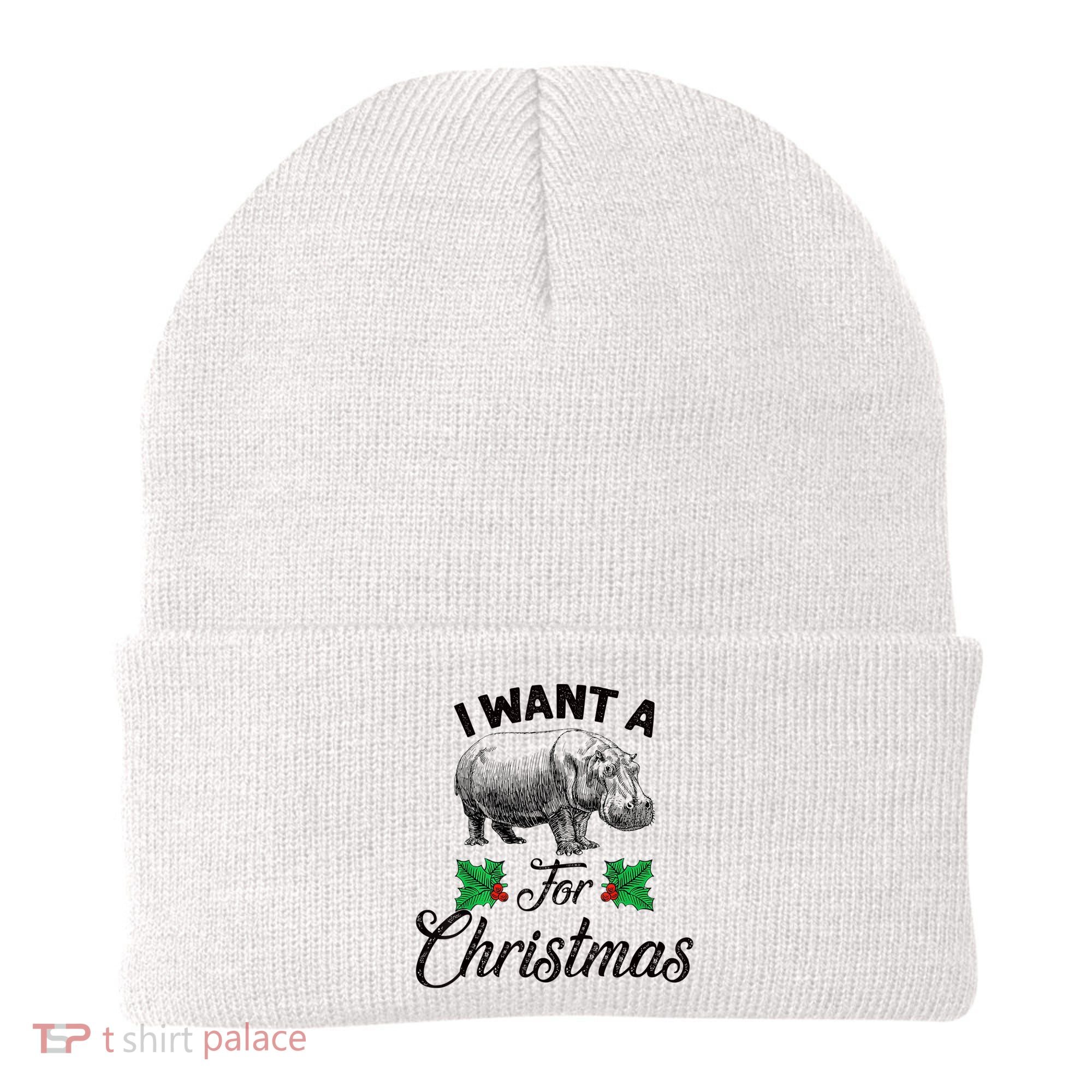I Want A Hippopotamus For Christmas TShirt Beanie