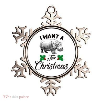 I Want A Hippopotamus For Christmas TShirt Ornament