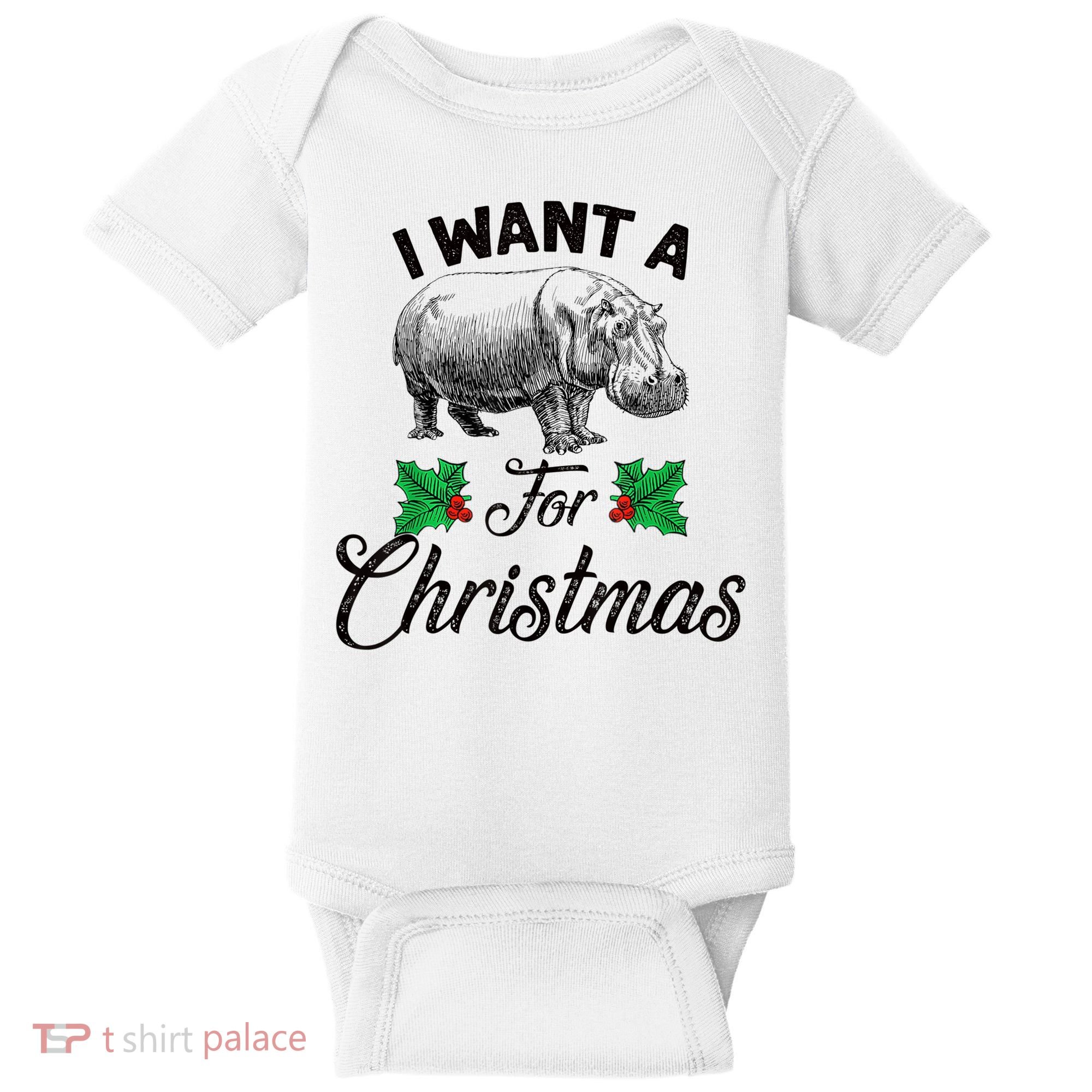 I Want A Hippopotamus For Christmas TShirt Baby Bodysuit