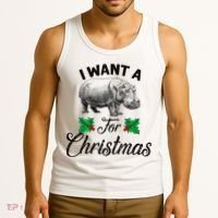 I Want A Hippopotamus For Christmas TShirt Tank Top thumb 3