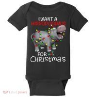 I Want A Hippopotamus For Christmas Xmas Hippo For Baby Bodysuit thumb 0