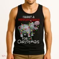 I Want A Hippopotamus For Christmas Xmas Hippo For Tank Top thumb 3