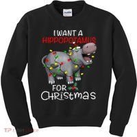I Want A Hippopotamus For Christmas Xmas Hippo For Kids Sweatshirt thumb 0
