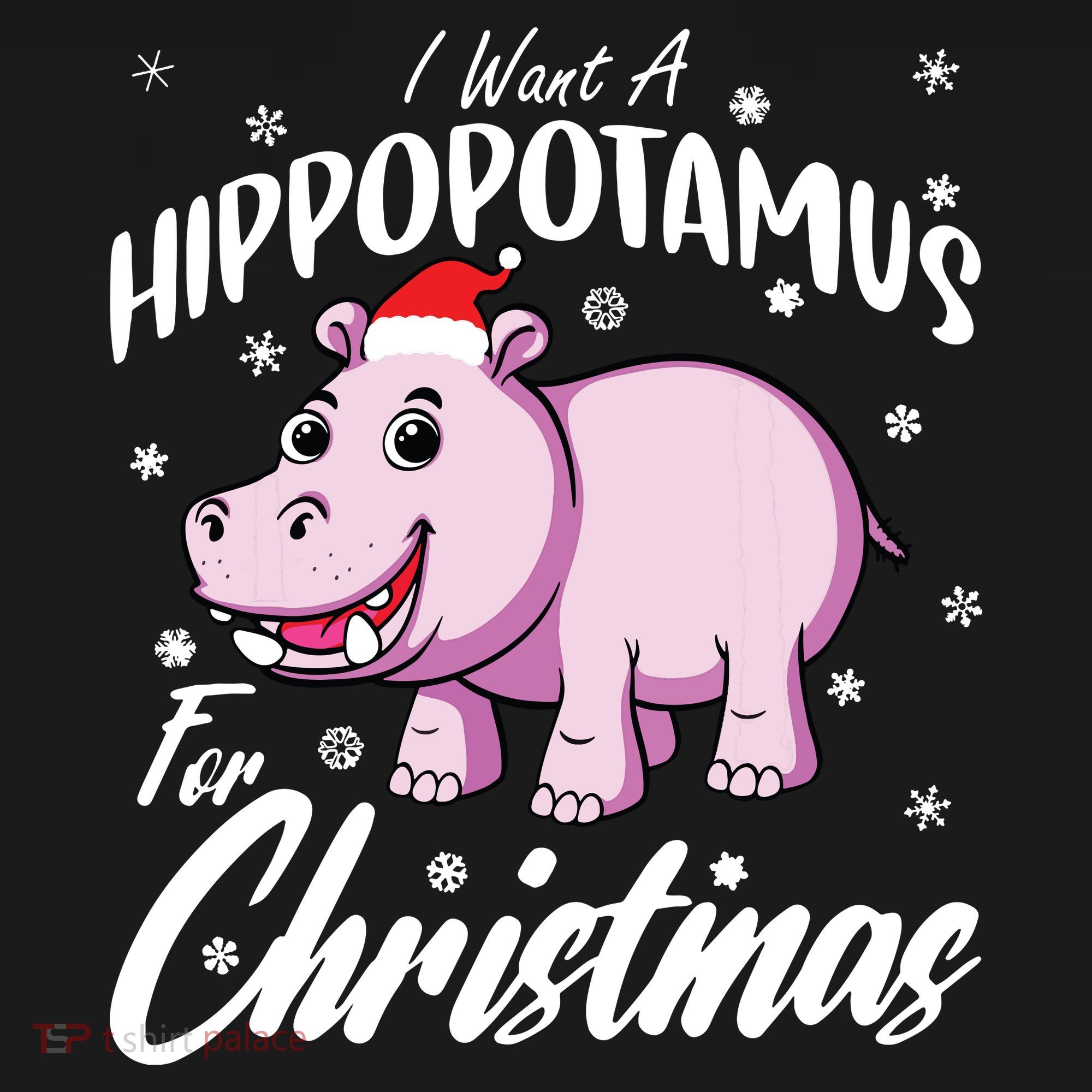 I Want A Hippopotamus For Christmas Shirts Xmas Hippo Women's Hoodie