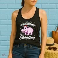 I Want A Hippopotamus For Christmas Shirts Xmas Hippo Women's Tank Top thumb 2