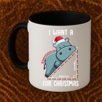 I Want A Hippotenuse For Christmas Math Teacher Xmas Hippo Gift Coffee Mug thumb 2
