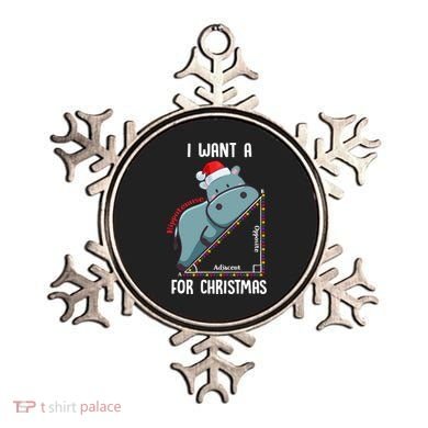 I Want A Hippotenuse For Christmas Math Teacher Xmas Hippo Gift Ornament