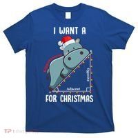 I Want A Hippotenuse For Christmas Math Teacher Xmas Hippo Gift T-Shirt thumb 0