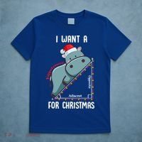 I Want A Hippotenuse For Christmas Math Teacher Xmas Hippo Gift T-Shirt thumb 5