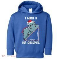 I Want A Hippotenuse For Christmas Math Teacher Xmas Hippo Gift Toddler Hoodie thumb 0