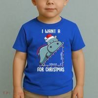 I Want A Hippotenuse For Christmas Math Teacher Xmas Hippo Gift Toddler T-Shirt thumb 2