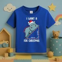 I Want A Hippotenuse For Christmas Math Teacher Xmas Hippo Gift Toddler T-Shirt thumb 3