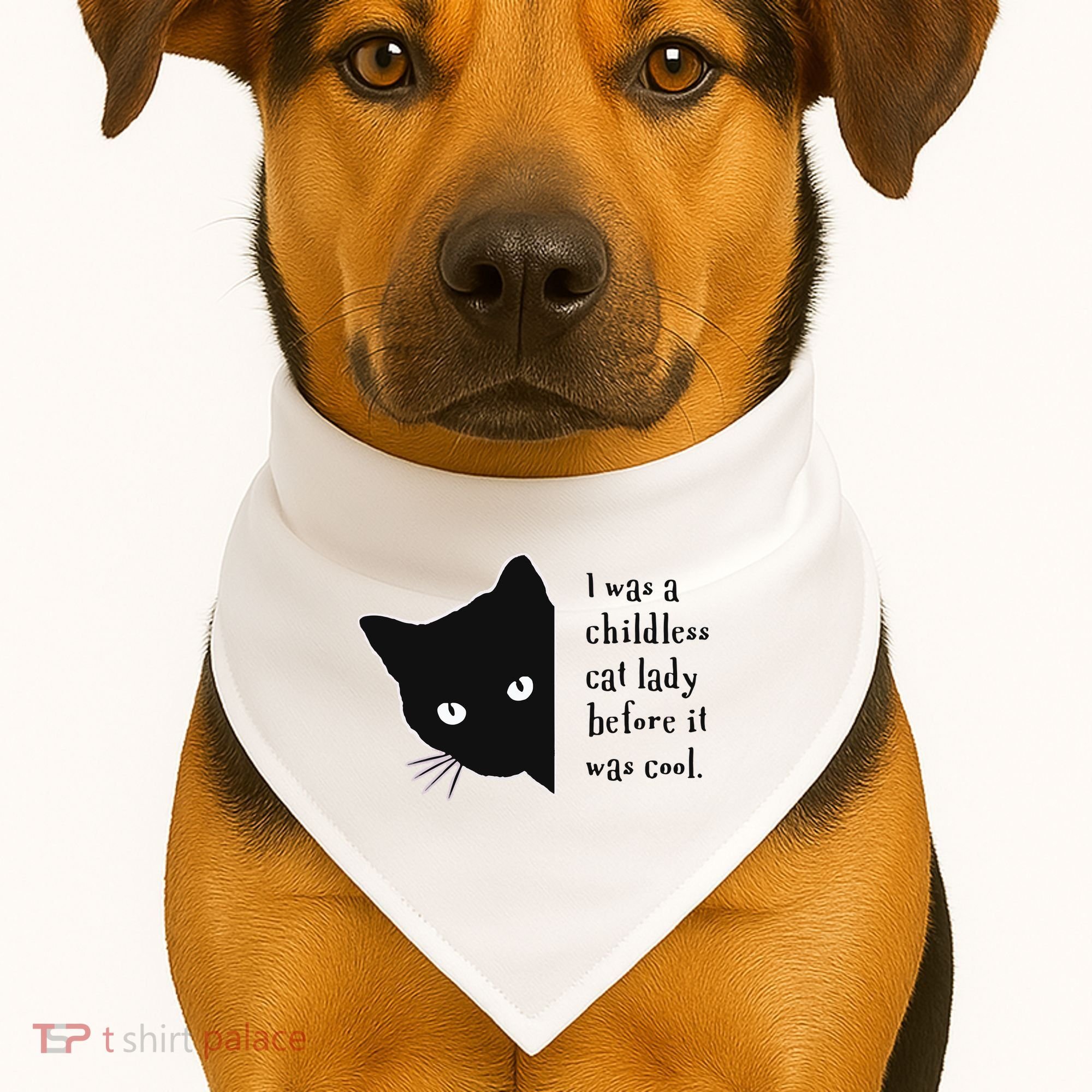 I Was A Childless Cat Lady Before It Was Cool USA-Made Doggie Bandana