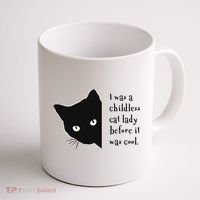 I Was A Childless Cat Lady Before It Was Cool Coffee Mug thumb 1