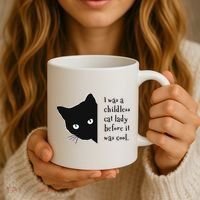 I Was A Childless Cat Lady Before It Was Cool Coffee Mug thumb 3